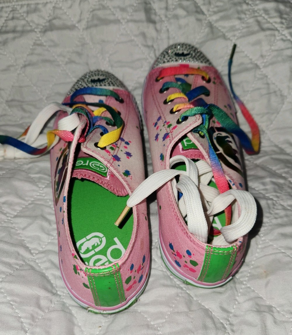 RED Multicolor Sneakers Size 8 Womens EUC
