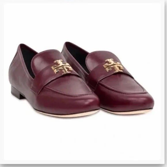 Tory Burch Eleanor Loafer Dark Carmine Burgundy Size 8 1/2. Dust Bag and Box Inc
