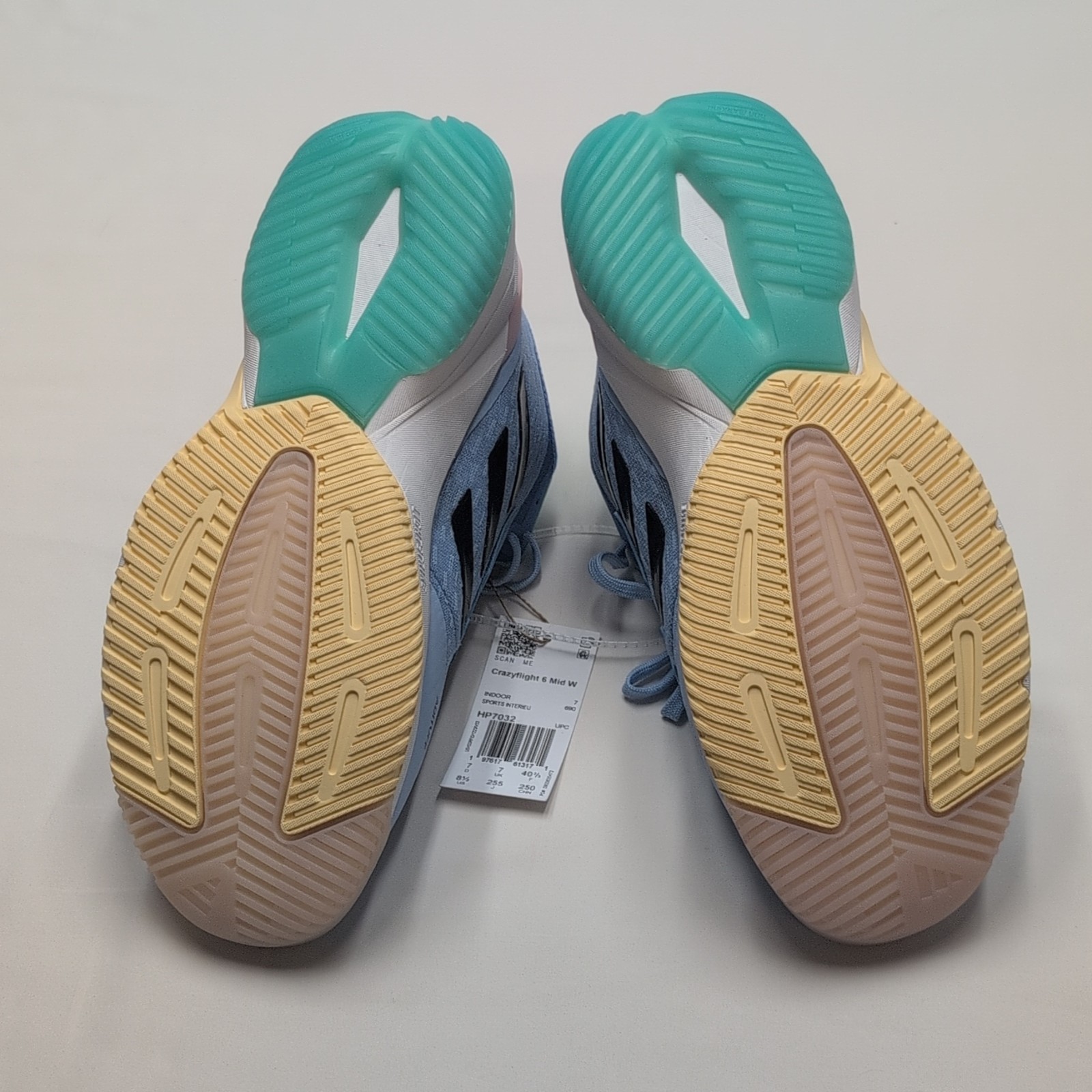 adidas Crazyflight 6 Mid Women’s Indoor Volleyball Glow Blue, Sz 8 1/2. HP7032
