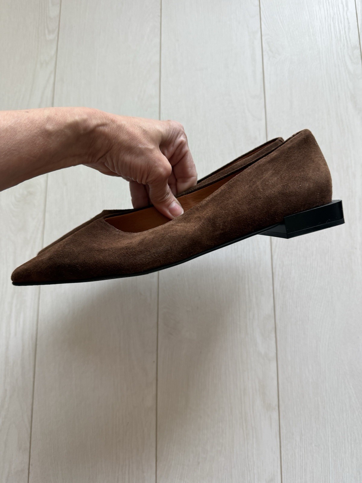 Angel Alarcon Pointed Suede Ballet Flat Size 38 Spain
