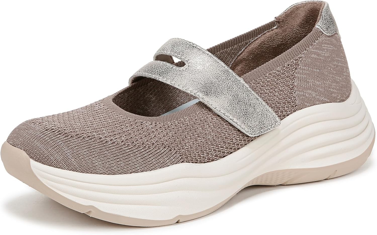 Bzees for LifeStride Women’s Intuition Knit Mary Jane Sneaker Latte/Simply