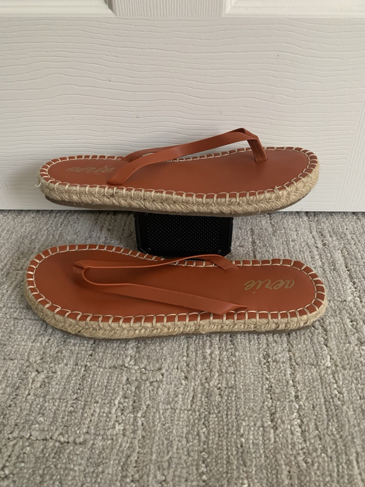 *NWOT* Aerie size 10 terra cotta Espadrille jute 1” platform flip flops sandals