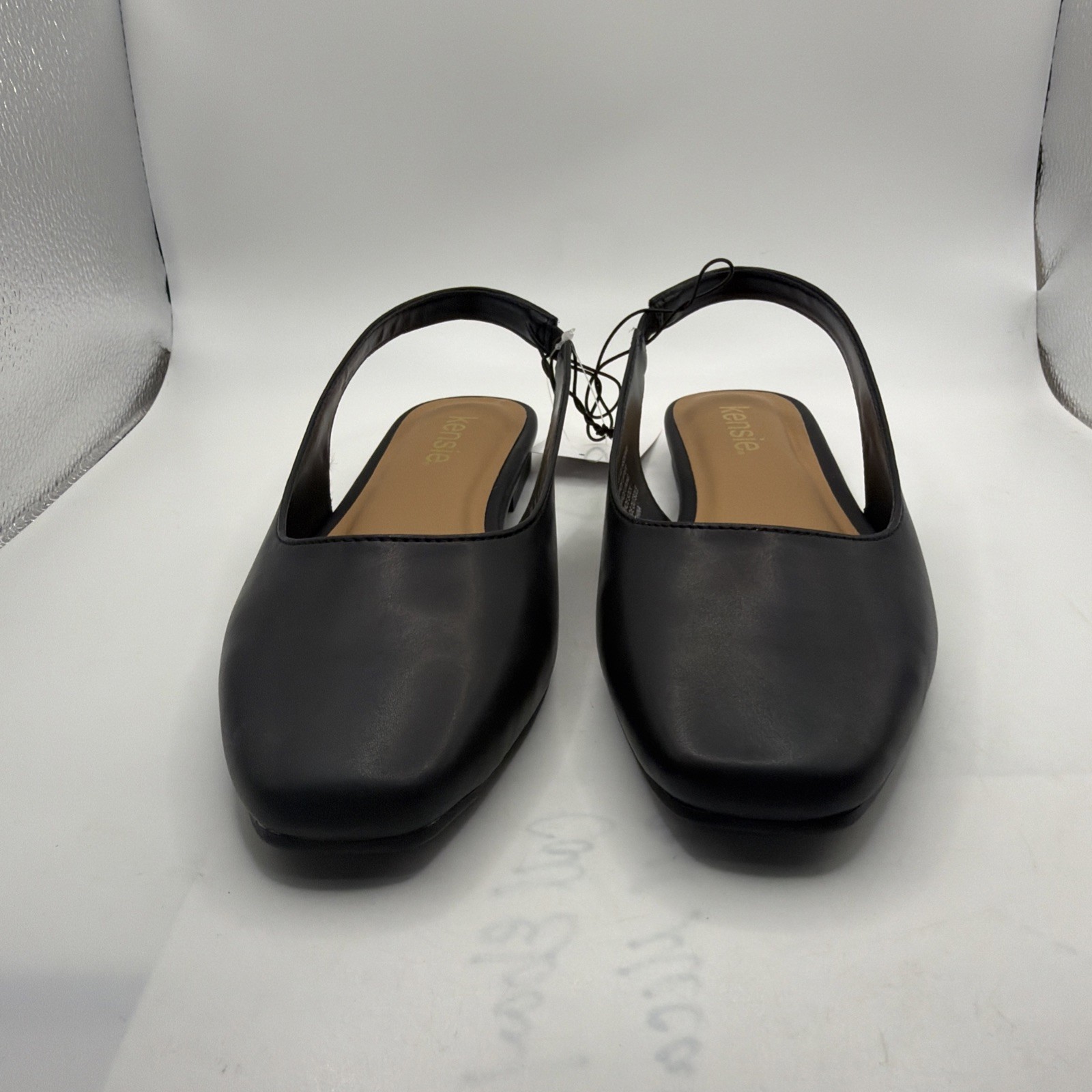 Kensie Women’s Size 9 Felice Dress Shoes Slingback Flats Easy On, Black. New.