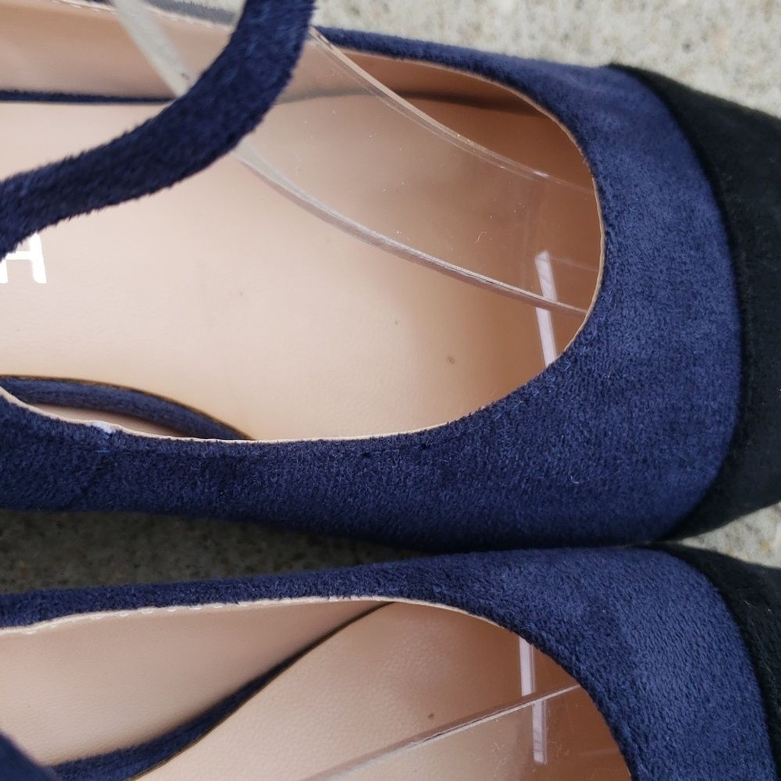 Roserwish Suede Mary Jane Square Toe Block Heels Sandals Size 8 Workwear Neutral