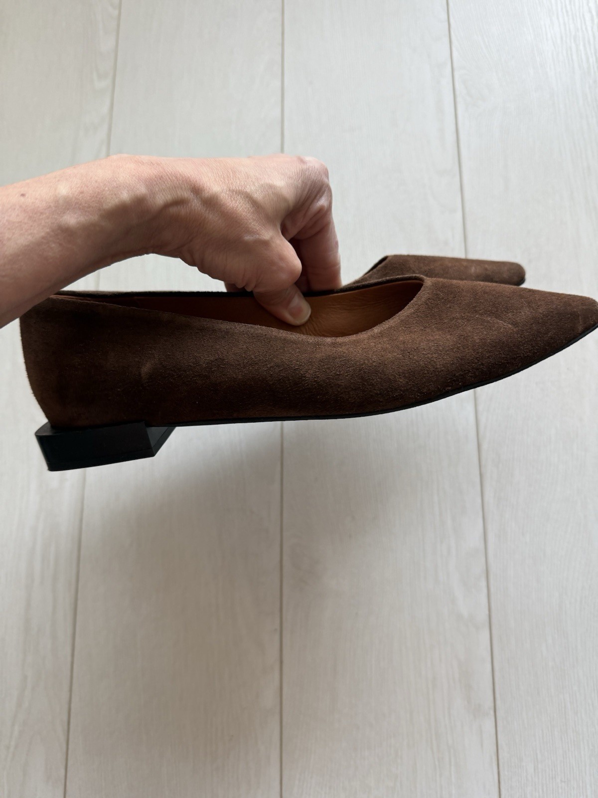 Angel Alarcon Pointed Suede Ballet Flat Size 38 Spain
