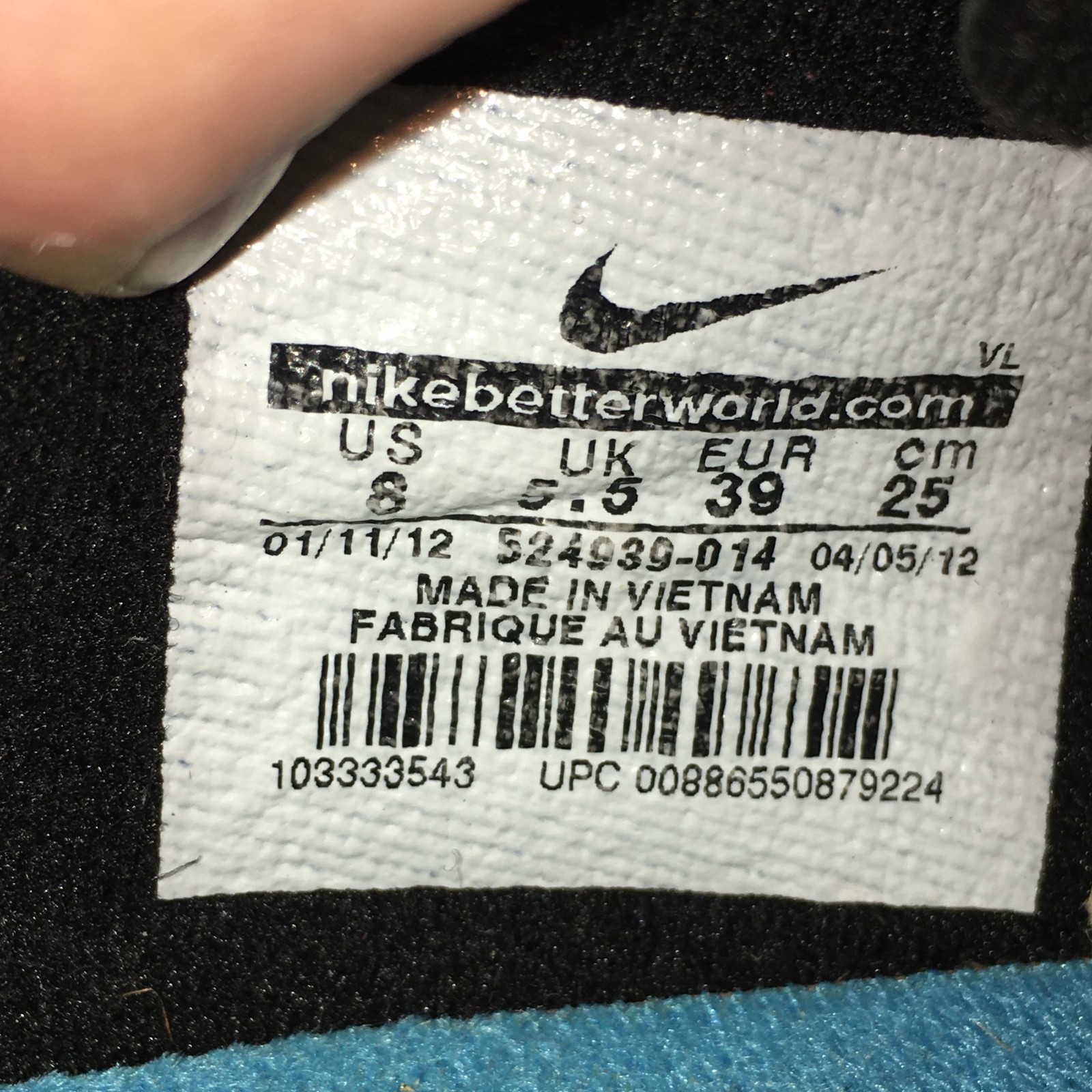 Nike Tiempo Mystic IV Shoes Womens 8 Cleats Sneakers 524939-014 Black White