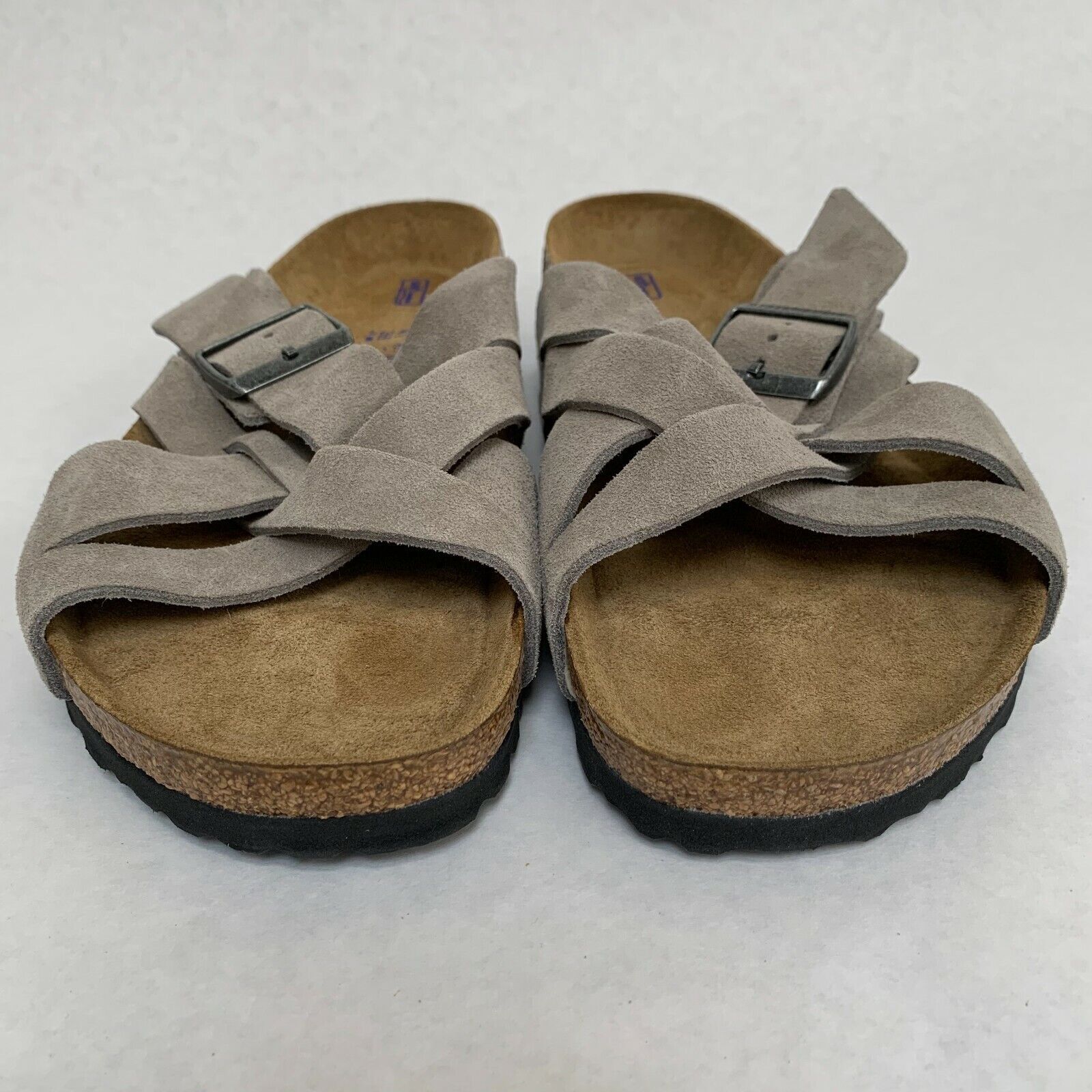 Birkenstock New w/o Box Lugano Stone Coin Suede Soft Footbed Narrow Select Size