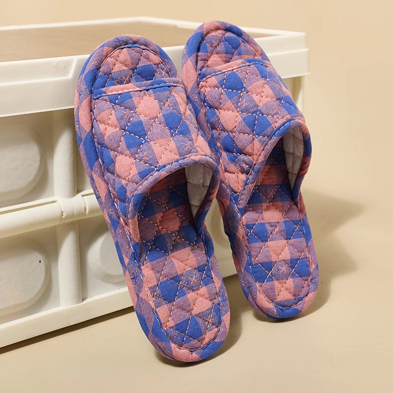 Women Slippers Lightweight Home Shoes Antislip Soft Indoor Fabric Slippers