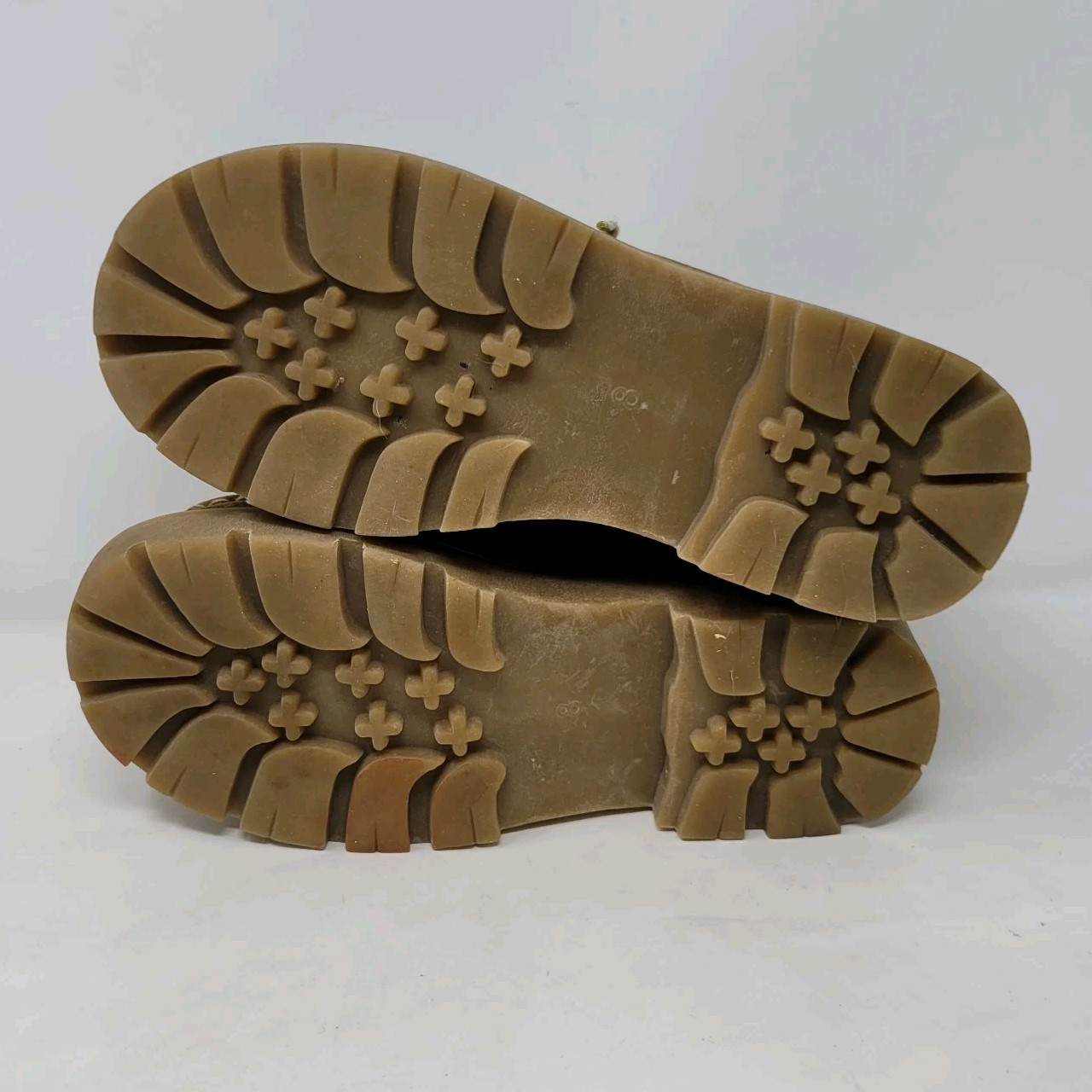 Vintage Mudd Tan Suede Chunky Platform Shoes Size 8 Backless Leather Y2k 90s
