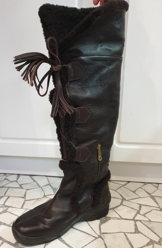 Women Bally Boots Brown Leather 38.5 #5KP3