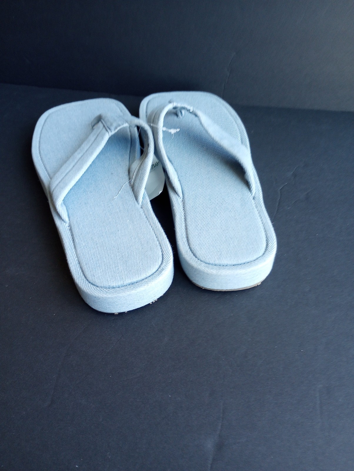 NWT Aerie Square Toe Flip Flop Denim Size 7