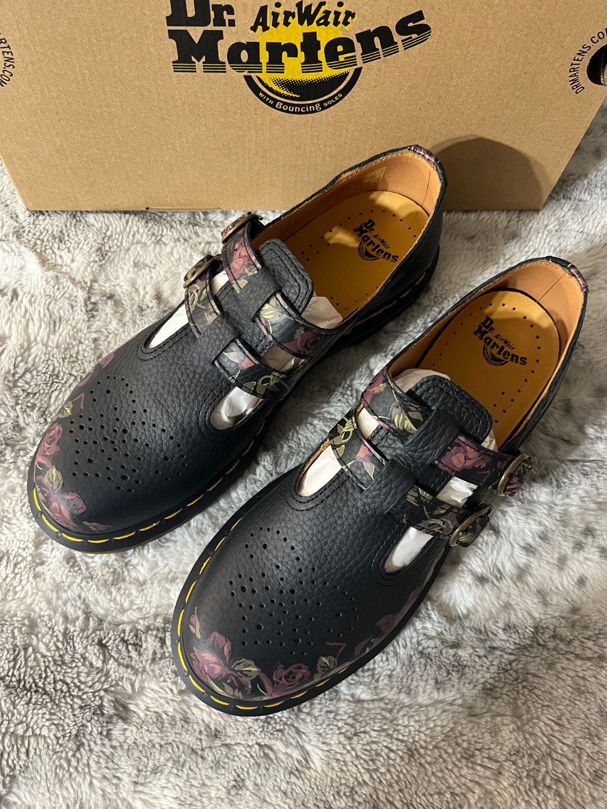 DR. MARTENS 8065 DECAYED ROSES NAPPA MARY JANE SHOES MSRP$190 CUTE & CHIC