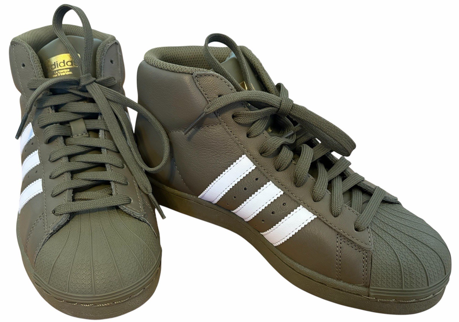 Adidas Pro Model Olive Green Shell Toe Mens 4.5/Youths 4.5/Womens 6/Uk 4