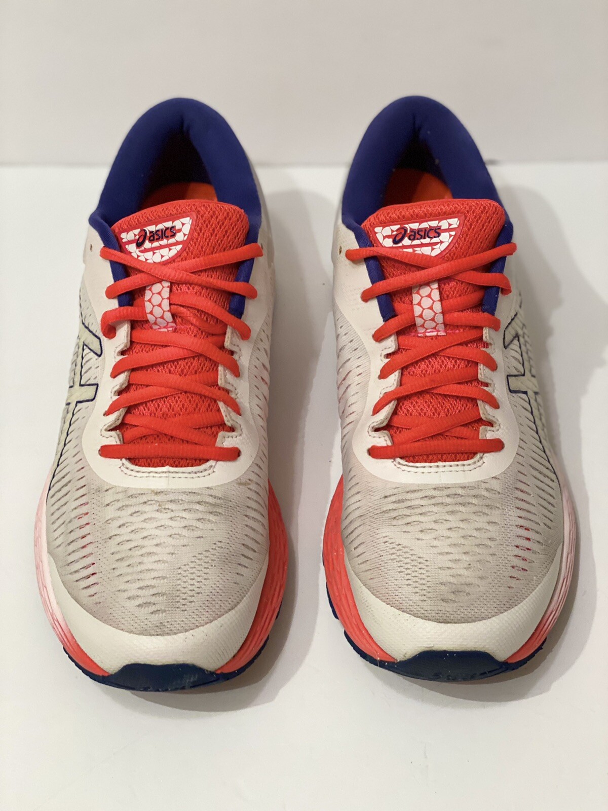 Asics Womens Gel Kayano 25 1012A026 White Red Running Shoes Sneakers Size 10