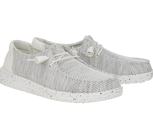 HEY DUDE Women’s Wendy Stretch Sox Shoes White 01 All SIze, New