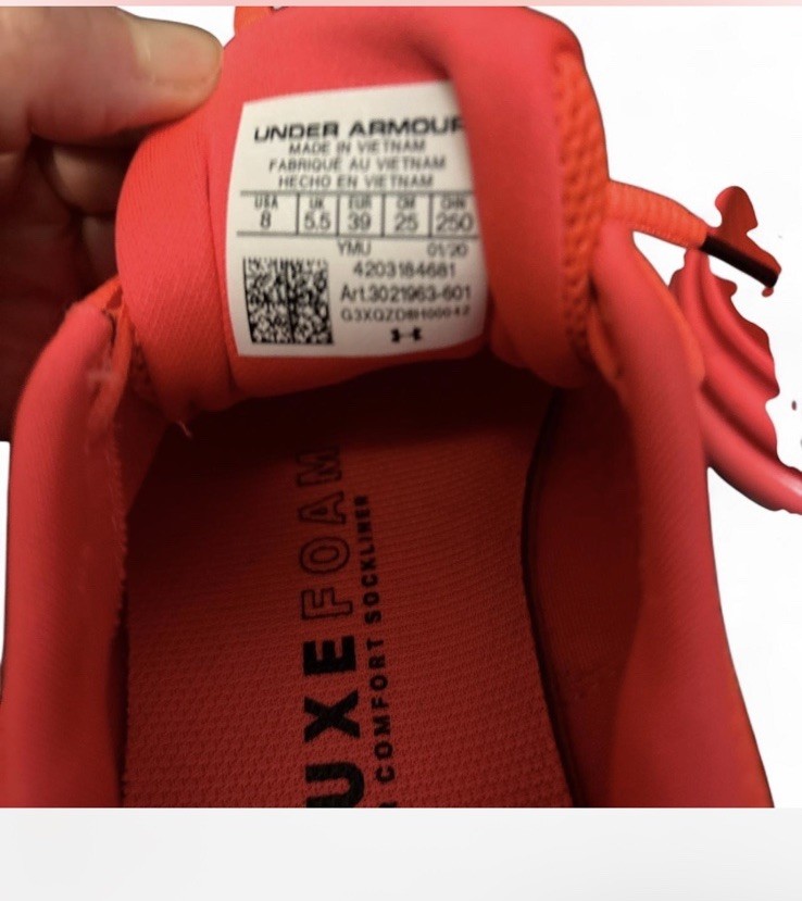 Under Armour Liquify hot pink and orange Comfort Breathable Running Sneakers