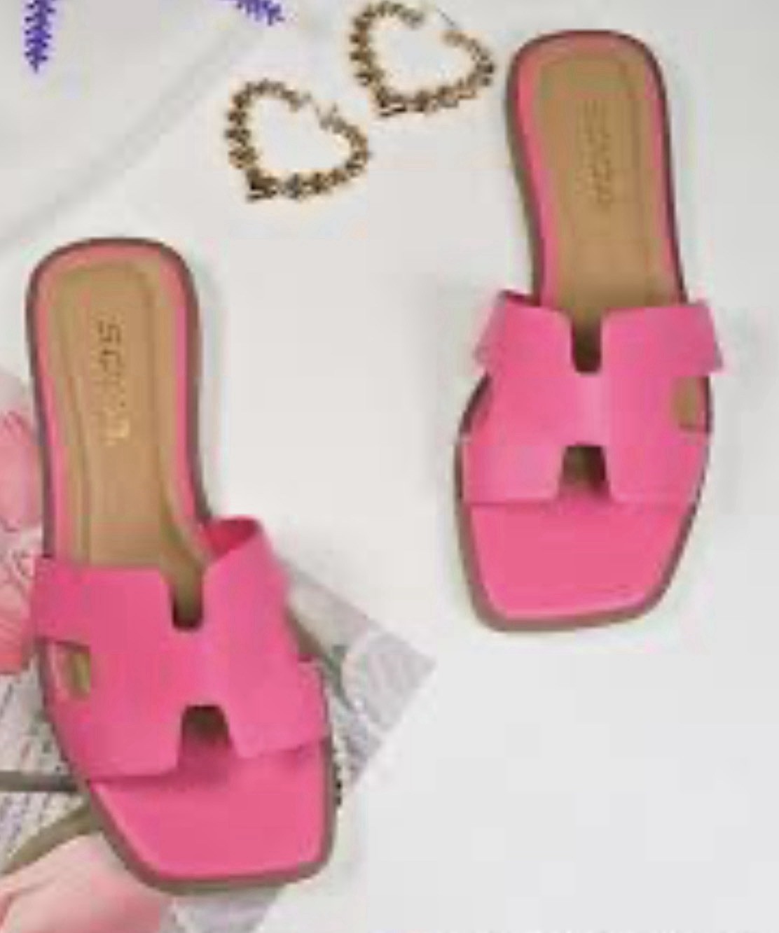 Soda Women’s Pink Slide Sandals Open Toe Slip On Solid Synthetic US 8.5