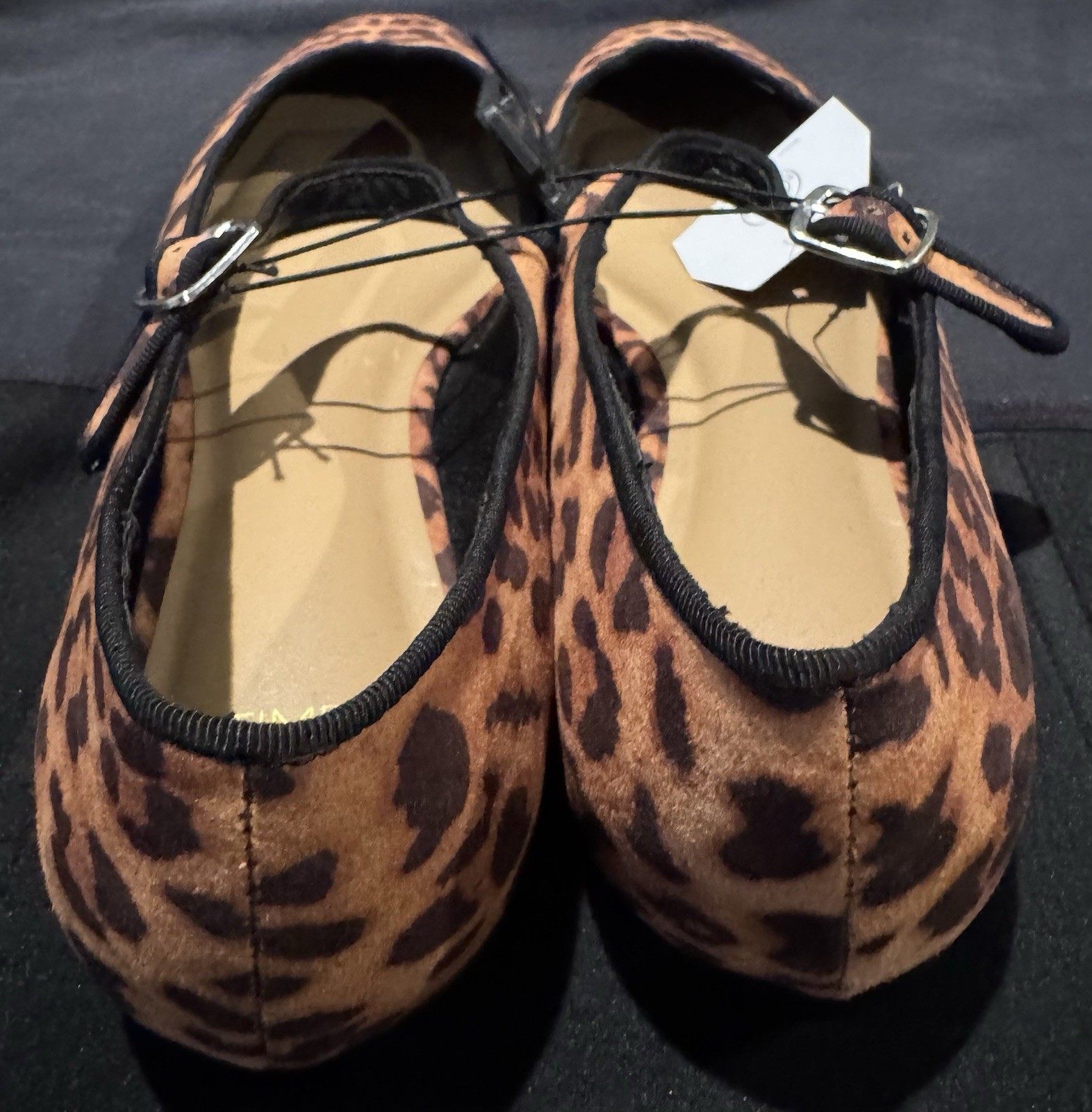 New Time and Tru Women’s Mary Jane Leopard Print Faux Leather Flats Size 10