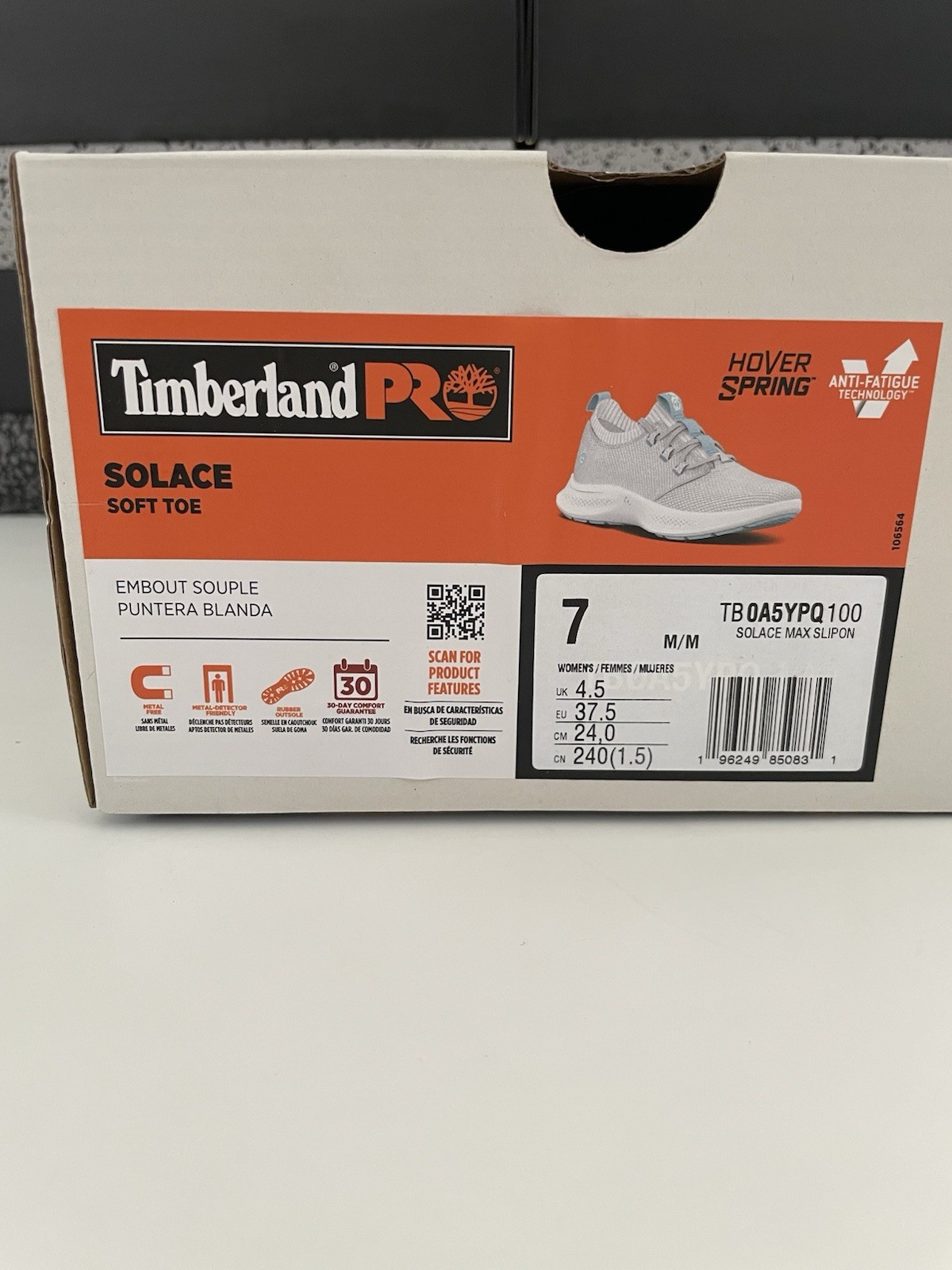 New Timberland PRO Setra Athletic Soft Toe Slip-On Work Sneaker Womens Sz 7 RARE