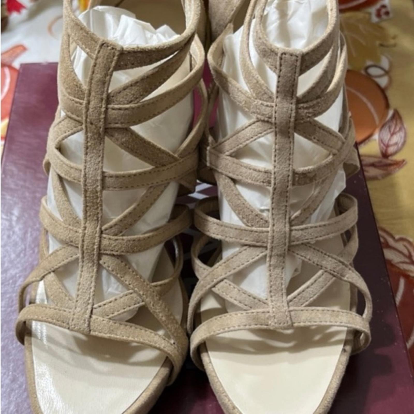 Chic Tan Strappy Heels for Women