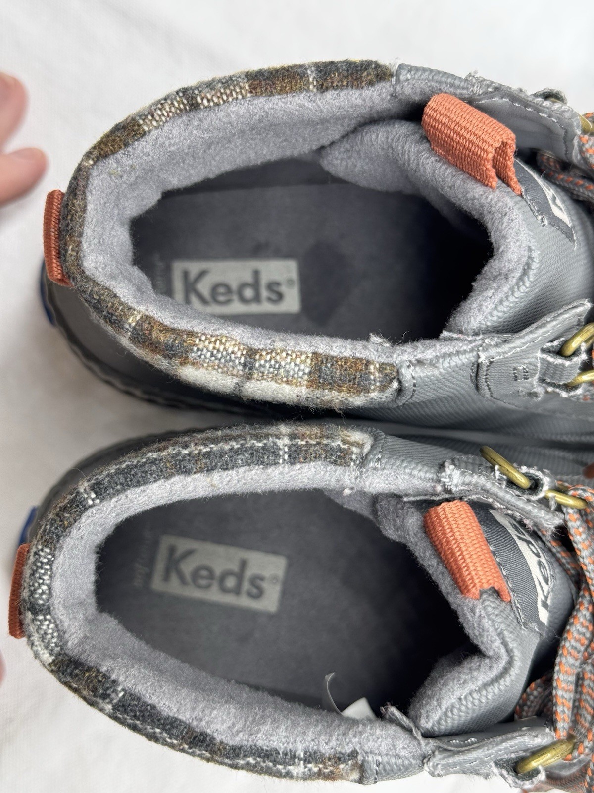 Keds Women’ s Scout III Water Resistant Gray Canvas Ankle Boots High Top Size 8M