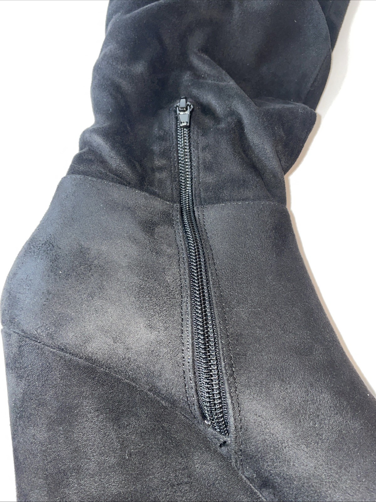 Von Maur Chinese Laundry Thigh High Boots Ultra Black Suedette Size 7.5 New/box