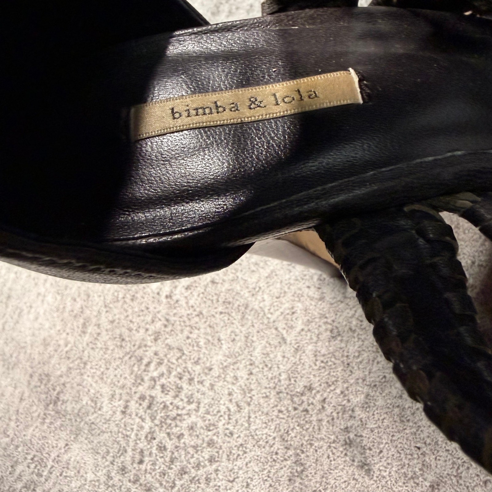 Bimba & Lola Strappy Woven Brown Heels