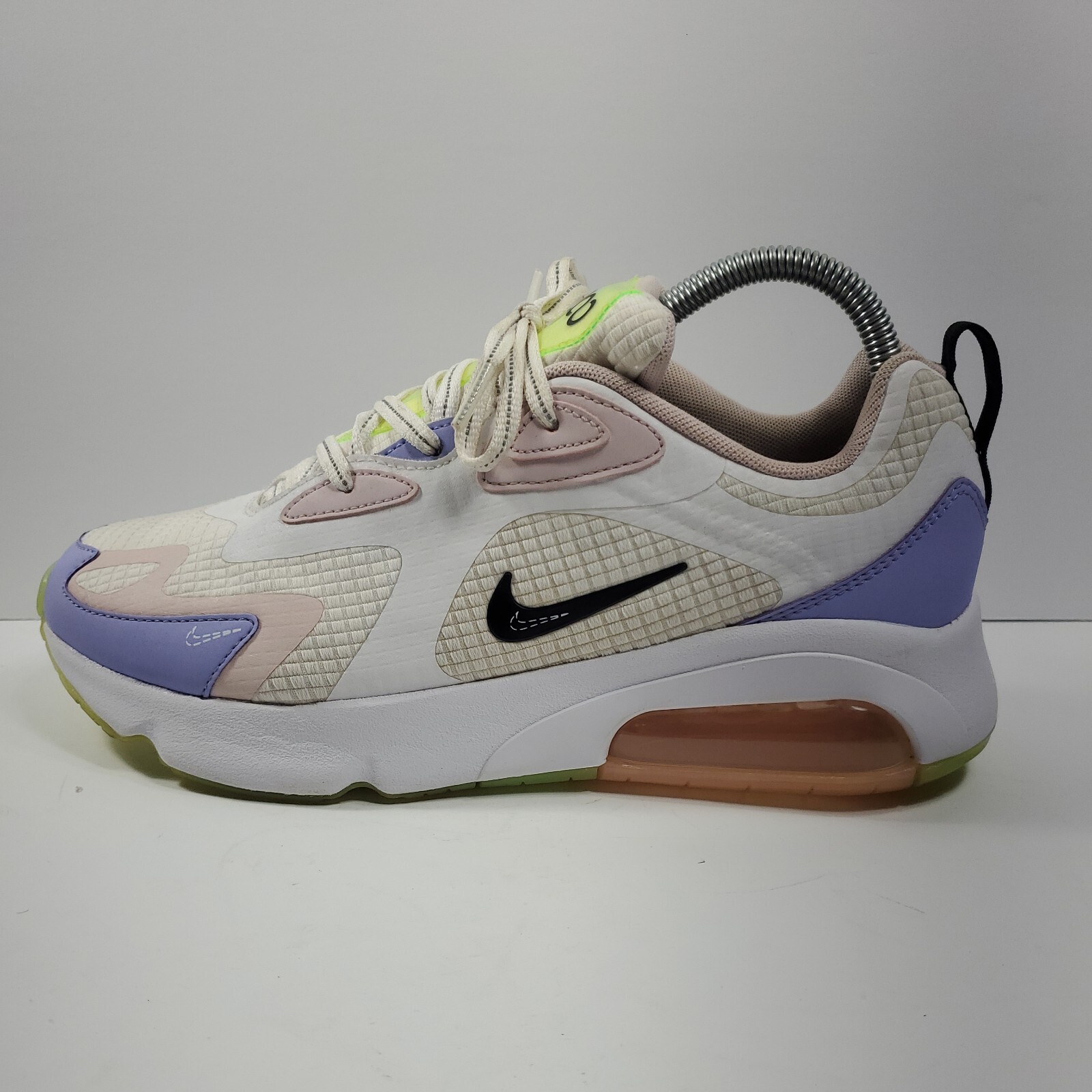 Nike Air Max 200 SE Casual Shoes White/Pink Green/Lt Thistle Purple US 9.5 Women