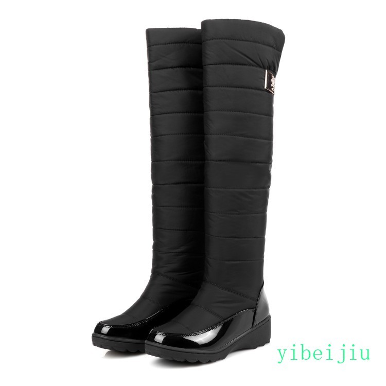 Women’s Padded Over The Knee High Boots Quilted Tall Long Snow Winter Shoes Lady