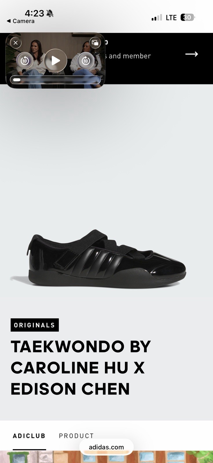 NEW-IN-BOX ADIDAS TAEKWONDO BY CAROLINE HU X EDISON CHEN -BLACK – WOMEN’S SIZE 8