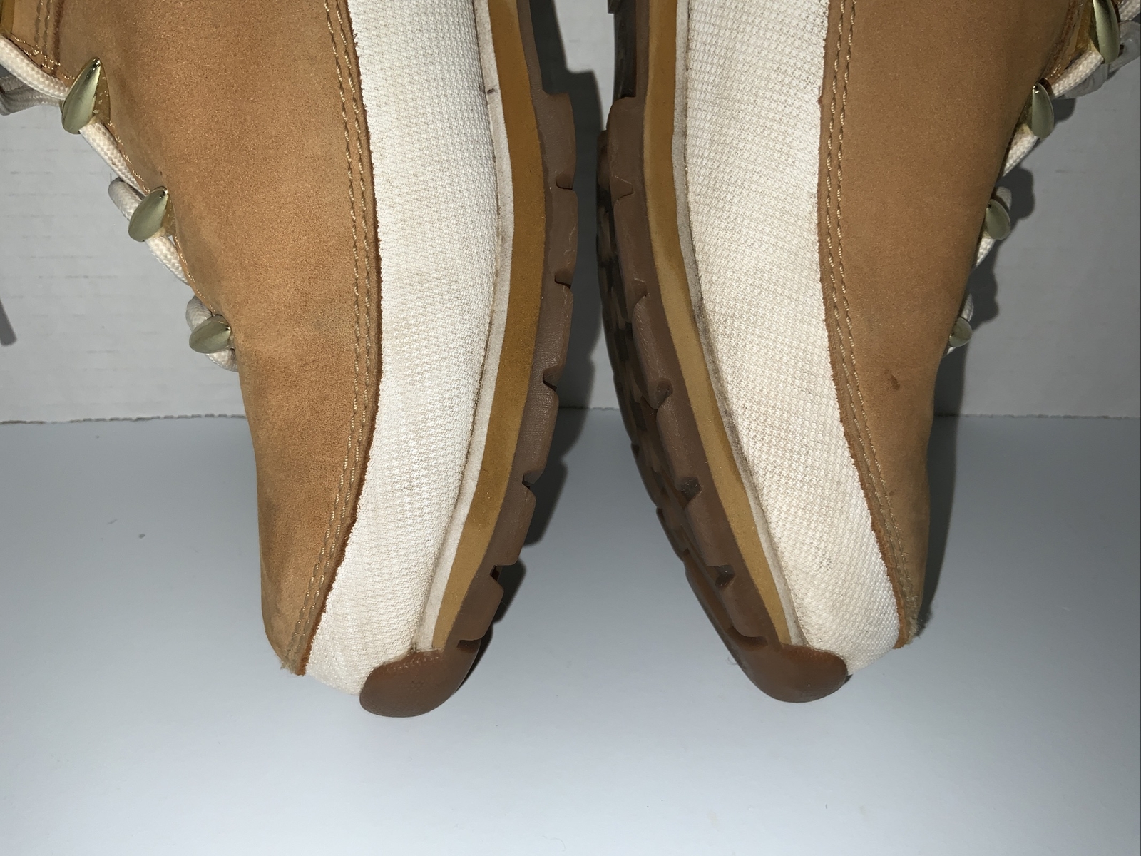 Timberland Boots Womens 7.5 Tan Euro Sprint Hiker Wheat White Gold Pre-owned