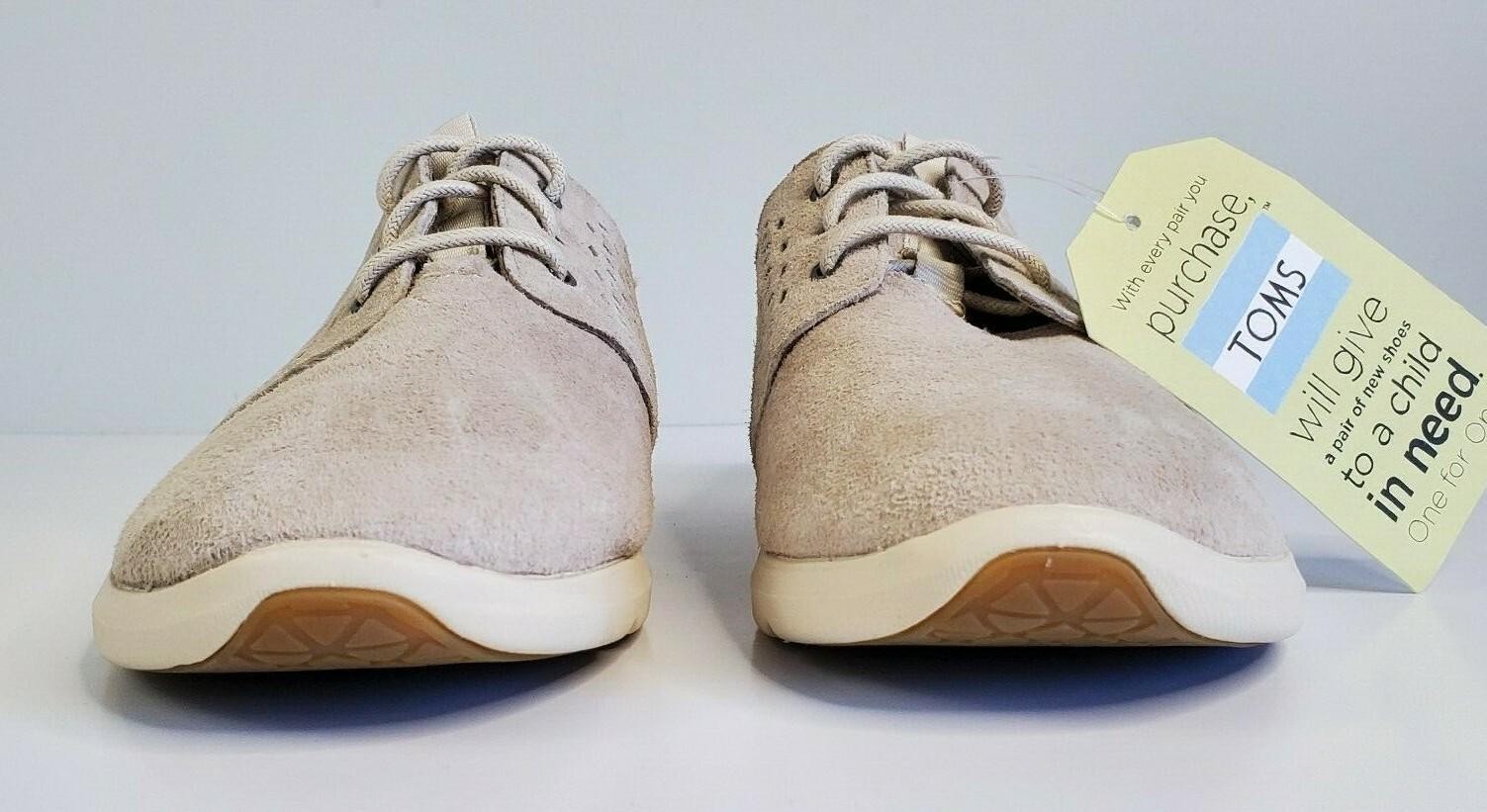 TOMS Size 11 Womens Del Rey Suede Mosaic Perforation Lace Up Sneakers Shoes NEW
