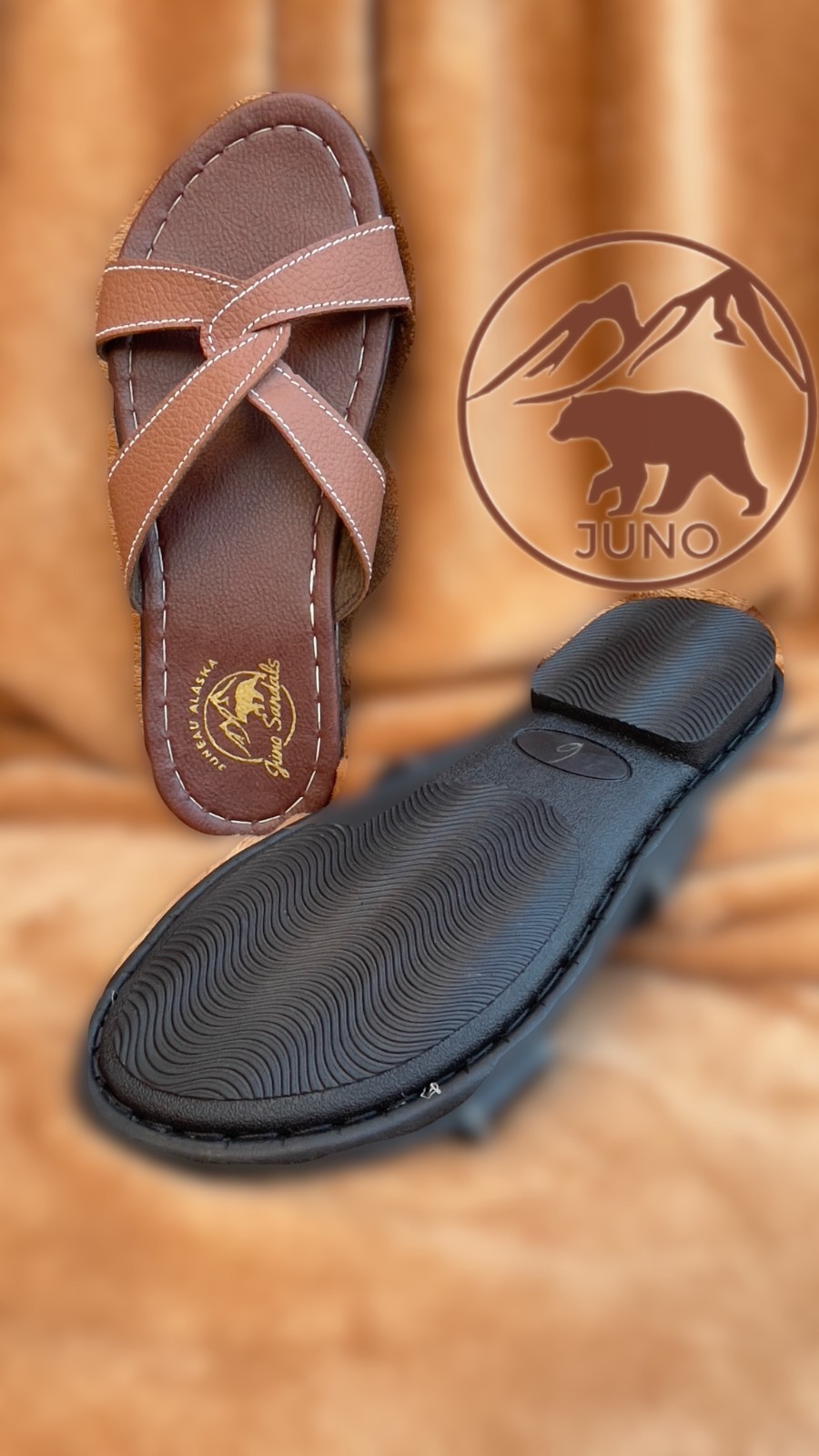 Women’s Sandals Slide Leather Handmade Stitched ( YAKOBI )