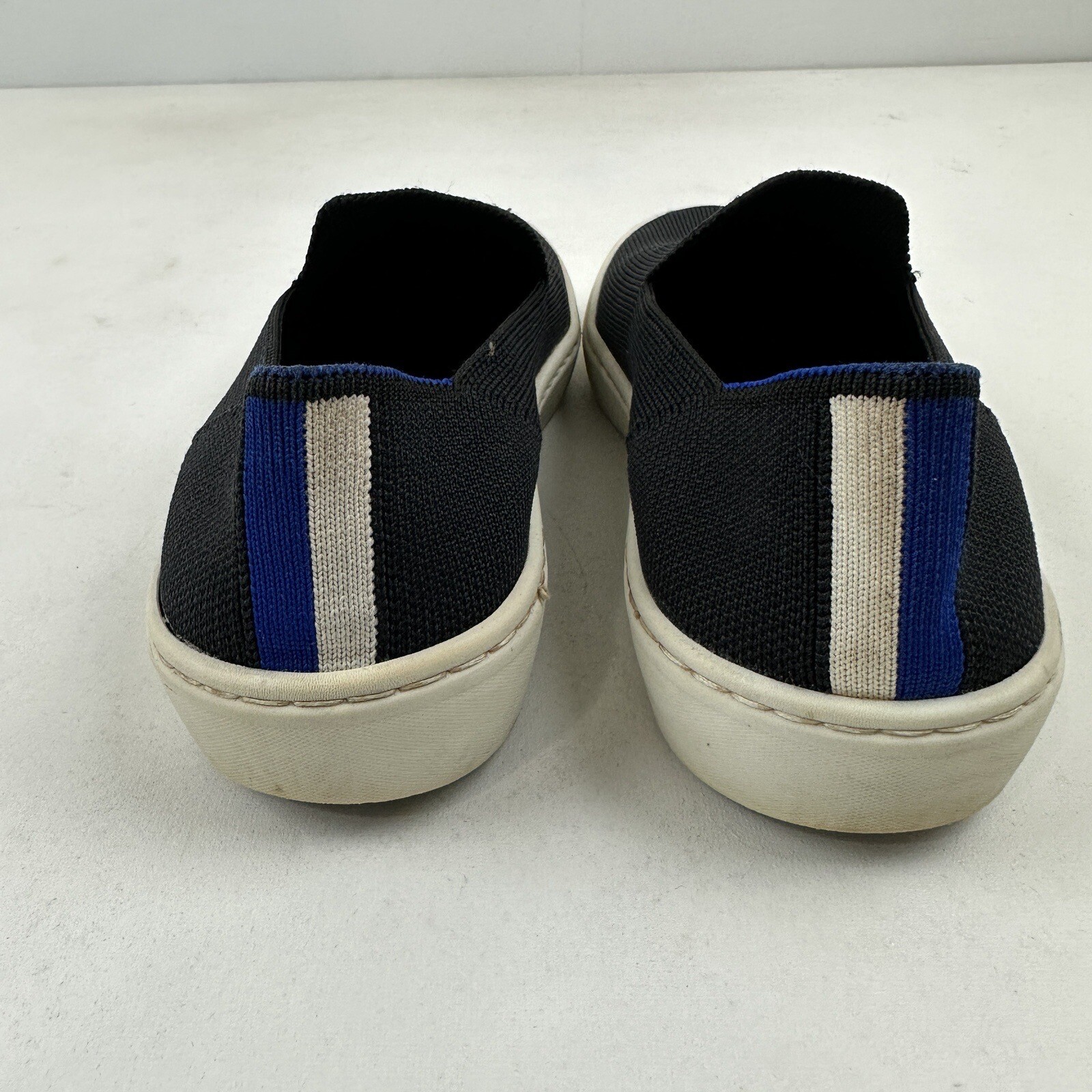 ROTHY’S Black Original Slip On Sneakers Size 6 Washable Knit Recycled Materials