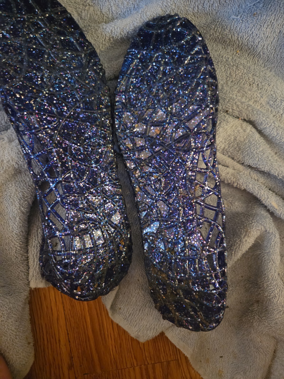 Fair Conditon Blue Jelly Shoes Size 9