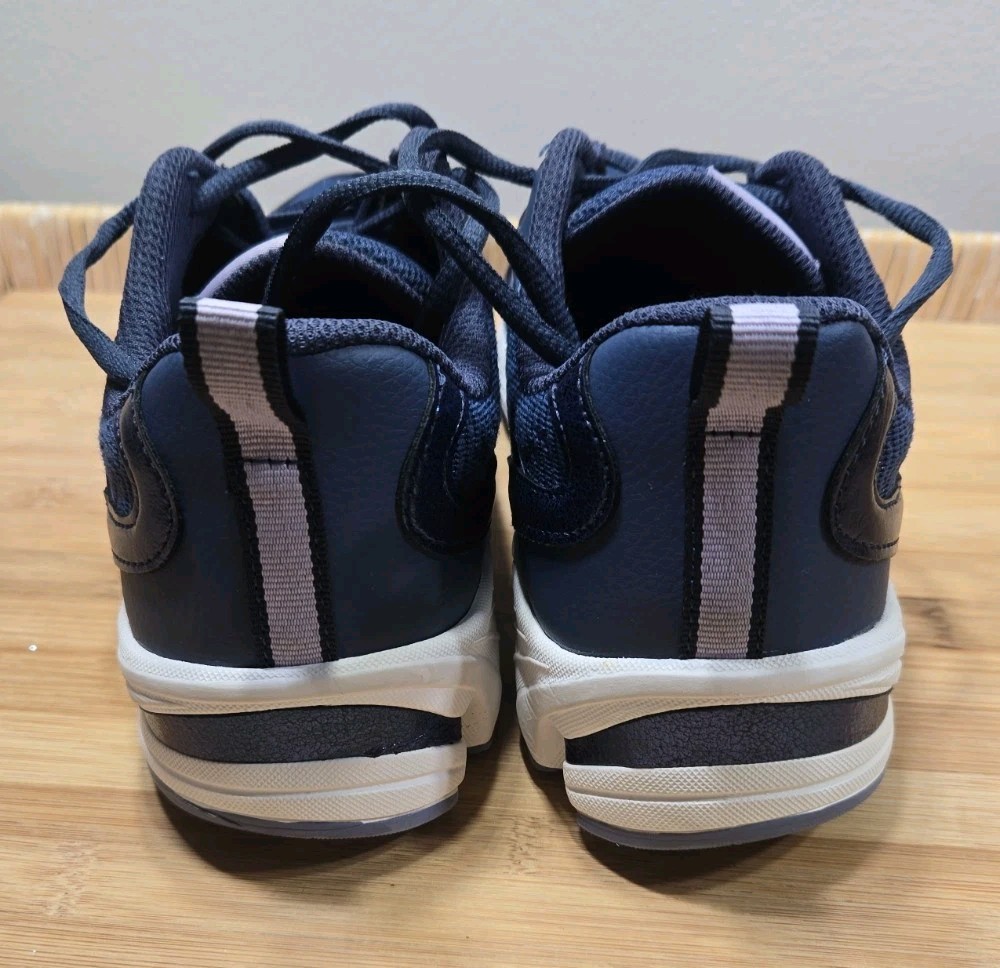 Ryka Womans 7.5 Imagine Mesh Walking Sneakers Navy Blue W/ Lavender Accents