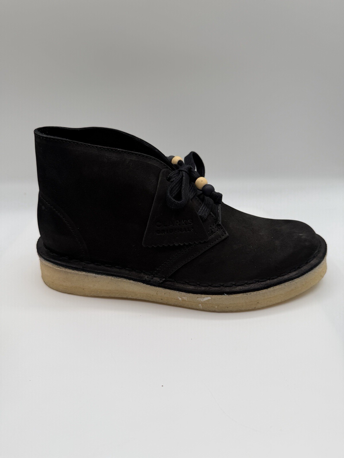 Clarks Desert Coal Boots, Women’s 6 M,Black Nubuck,Lace Up,261-63249,NEW/DEFECTS