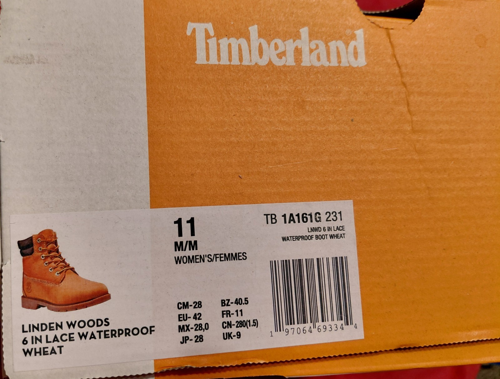 Timberland Women’s Linden Woods 6-inch Lace Waterproof Size 11