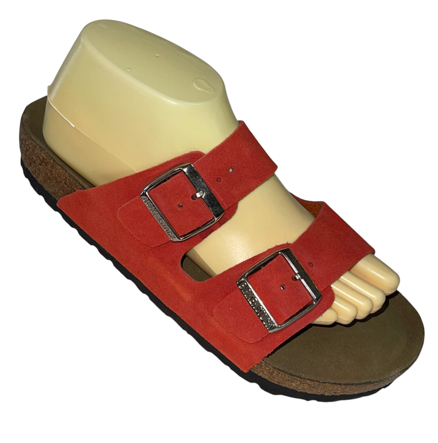 Birkenstock Arizona Birko-Flor Sandals Regular Wide Fit Sz 41 Women’s 10 Orange