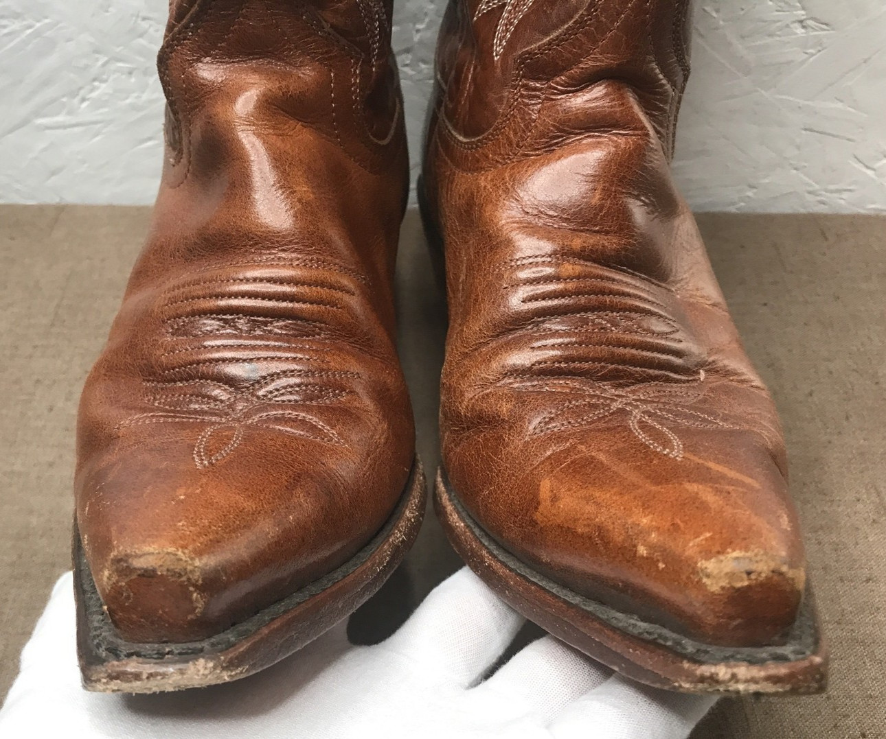 *Read Justin Saddle Torino Women’s 8B Snip Toe Cowboy Boots Brown Leather L4300