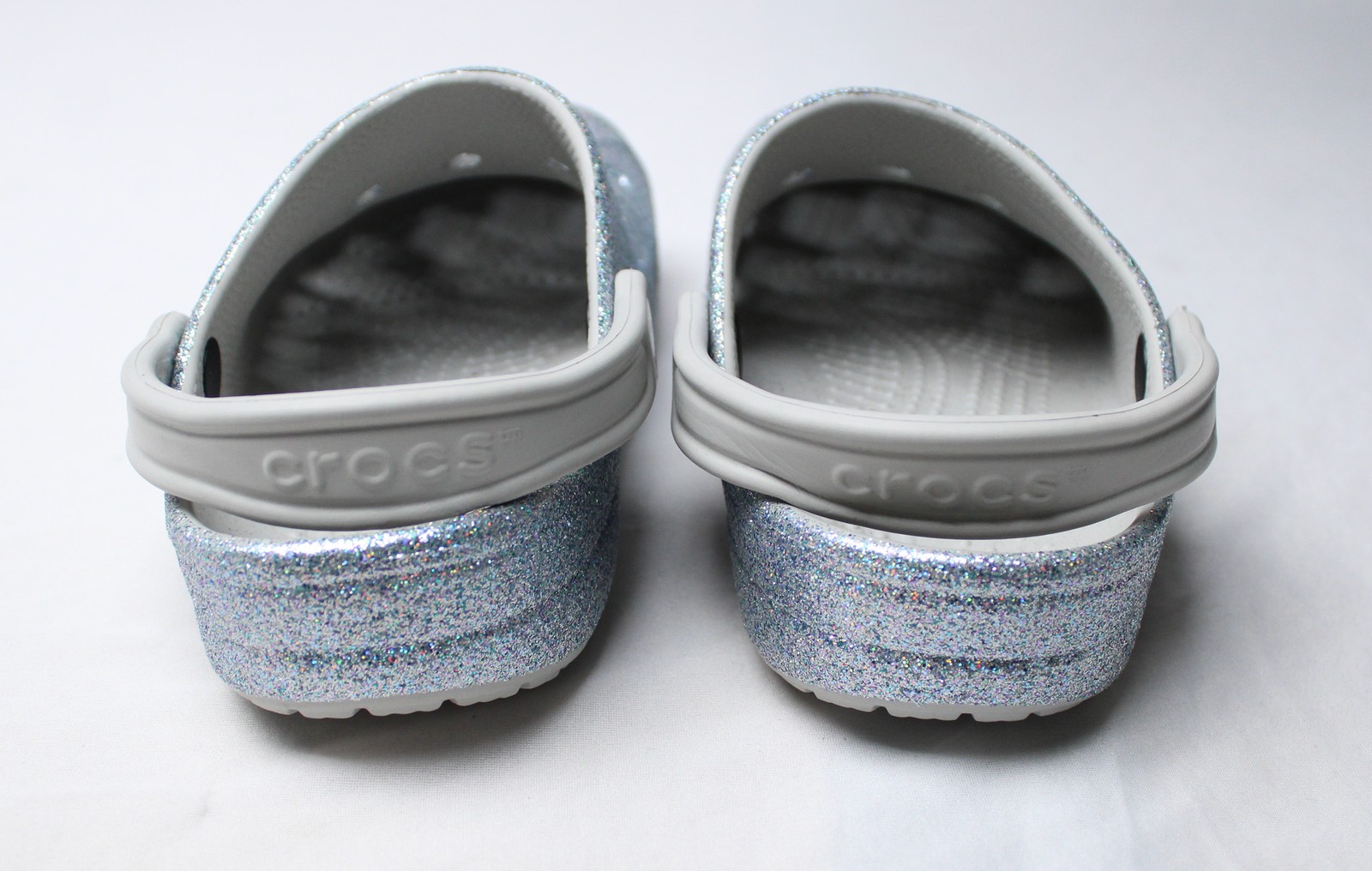 Crocs Unisex Adult’s Baya Glitter Clogs JL3 Gray Size US:9W/7M UK:7W/6M
