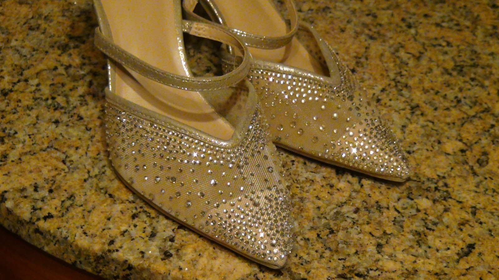 Women’s Sonia 3.25″ Stilito Heels Jeweled A New Day Size 7 Beige