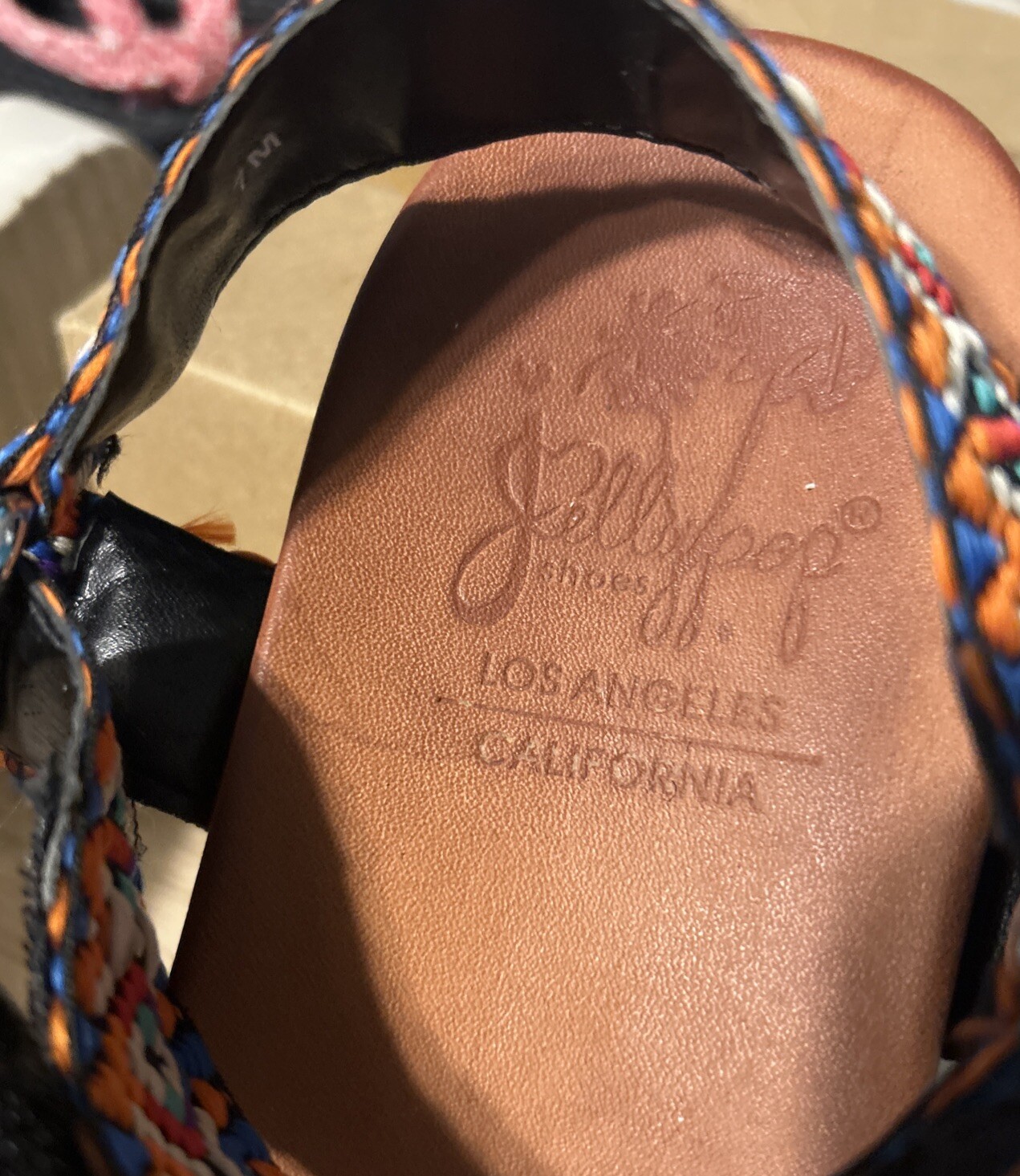 JELLYPOP Los Angeles Strappy Sandals Indian Macraw Quests Women’s 7 M