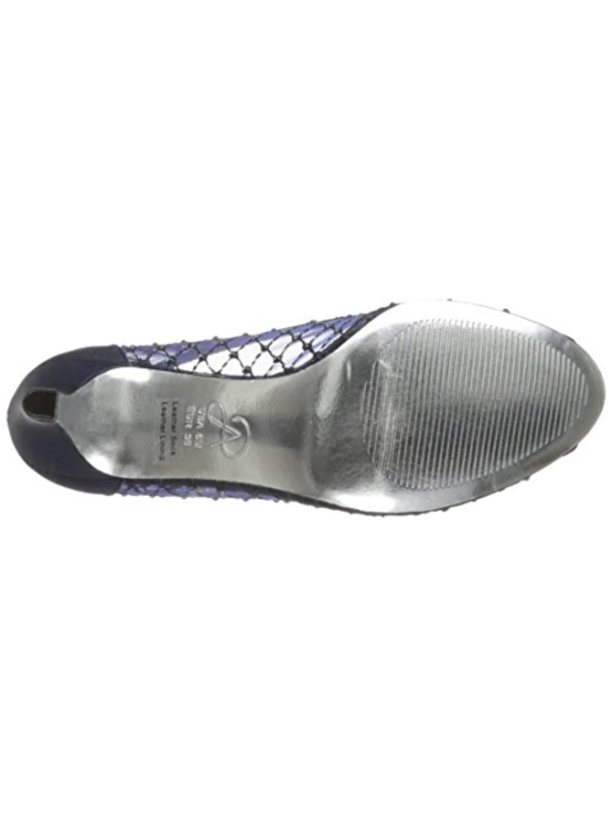 ADRIANNA PAPELL Womens Navy Jamie Peep Toe Kitten Heel Slip On Pumps 11 M