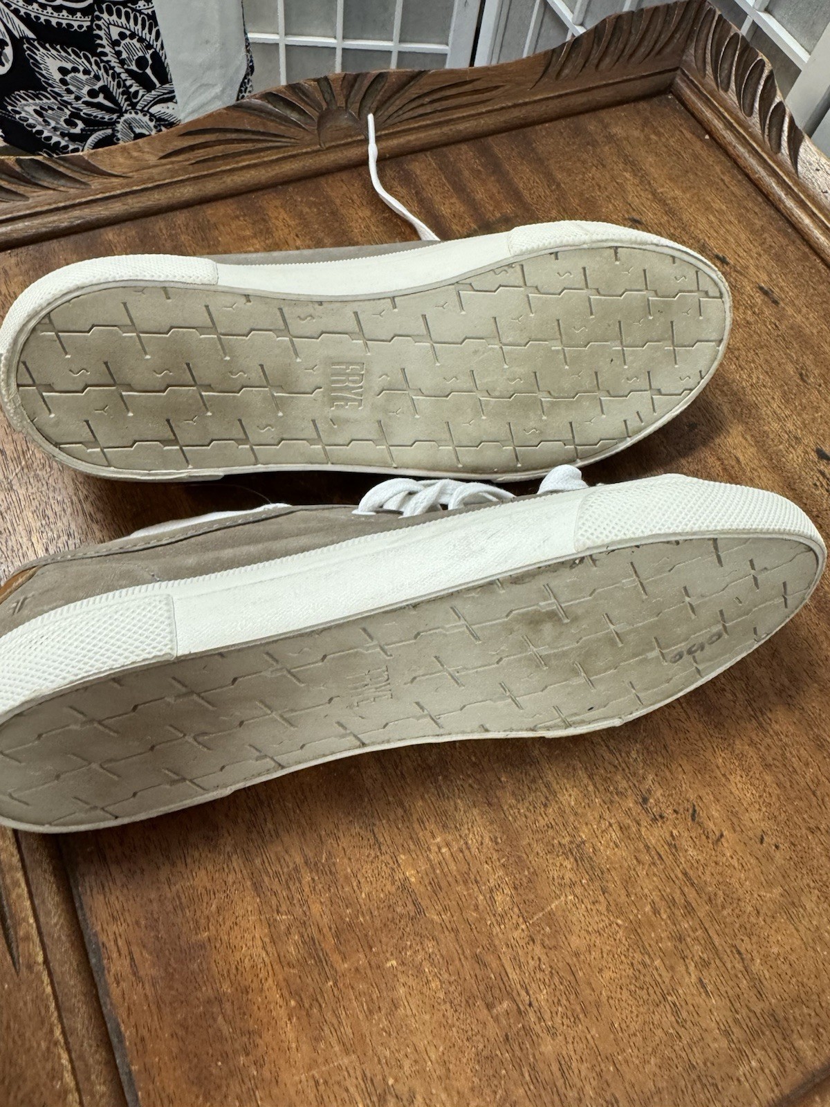 Frye, Woman, Tennis shoes, Gray-Brown, Size 7, Leather, Lace Up.!