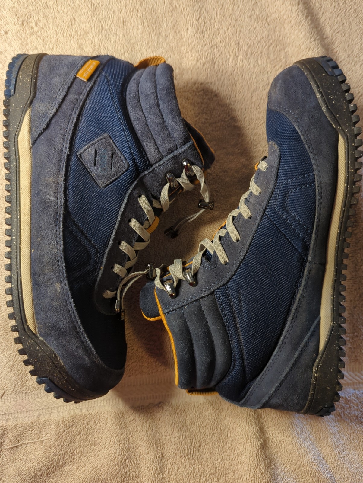 Xero Shoes Ridgeway Waterproof Hiking Boots Trail Womens Size 9.5 Blue Yellow
