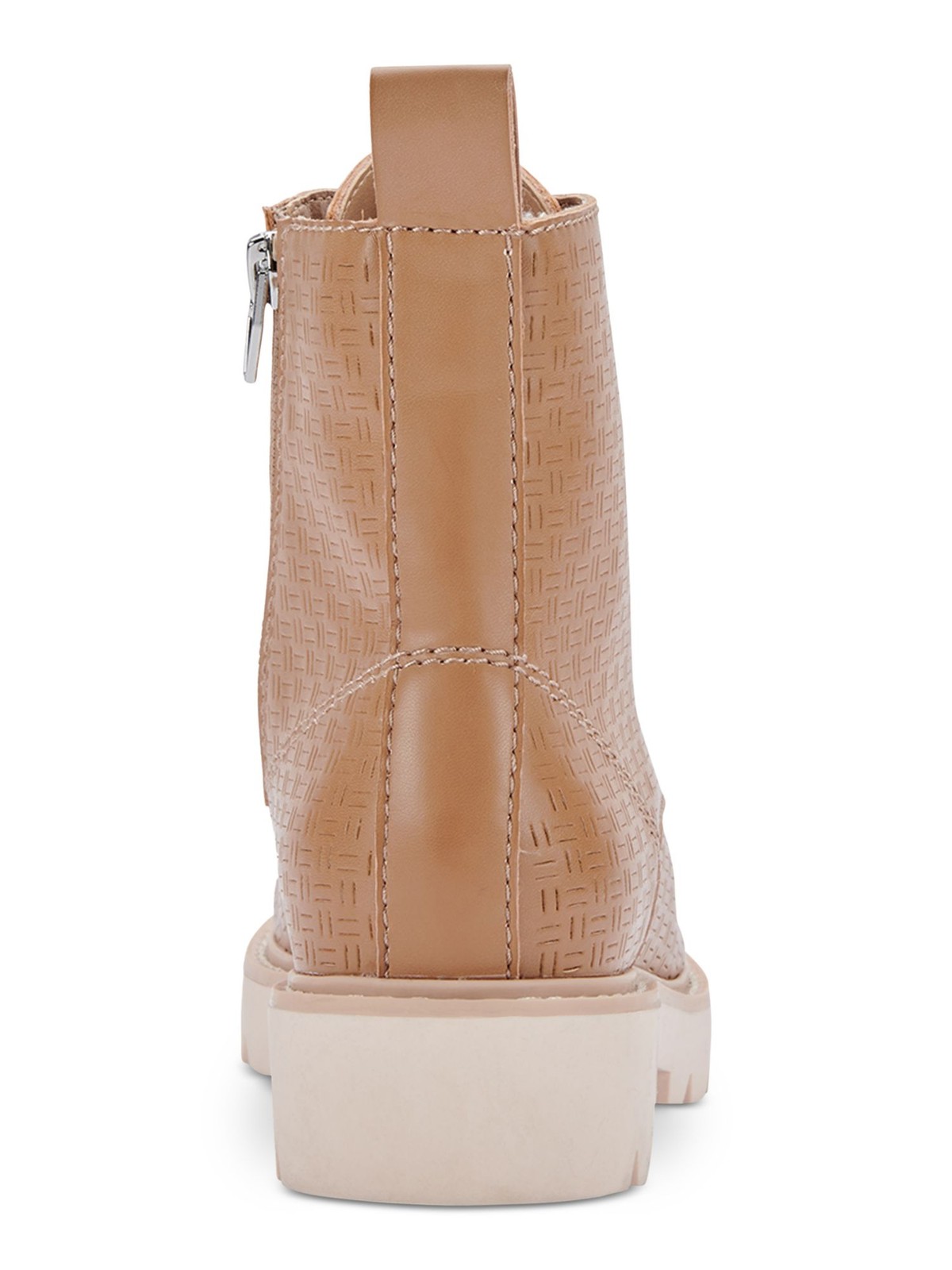 DOLCE VITA Womens Beige 1″ Platform Front Heel Pull-Tab Piker Combat Boots 6.5 M