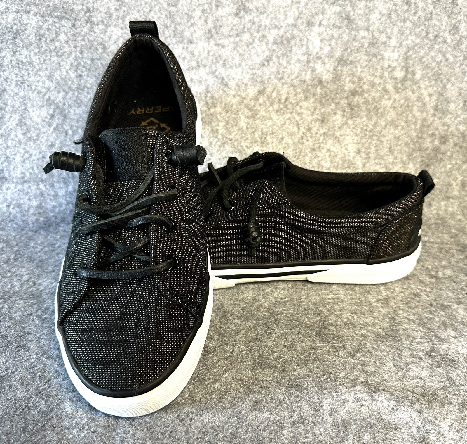 Sperry Top-Sider Pier Wave Slip-On Sneakers Women’s Size USA 7 Black Iridescent