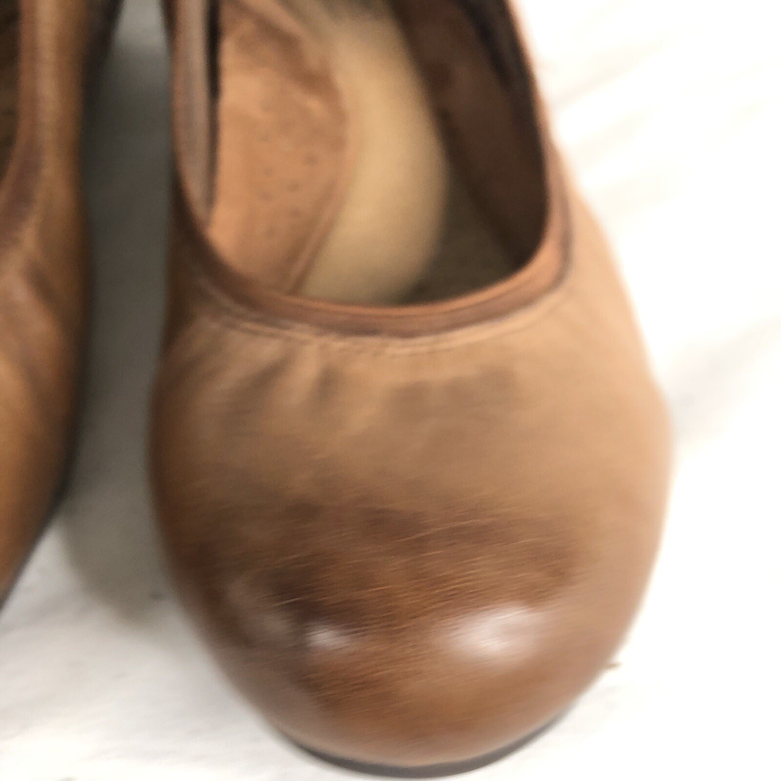 Rockport Flats Womens 7.5 Brown Cobb Hill Comfort Leather Cut Outs 100028