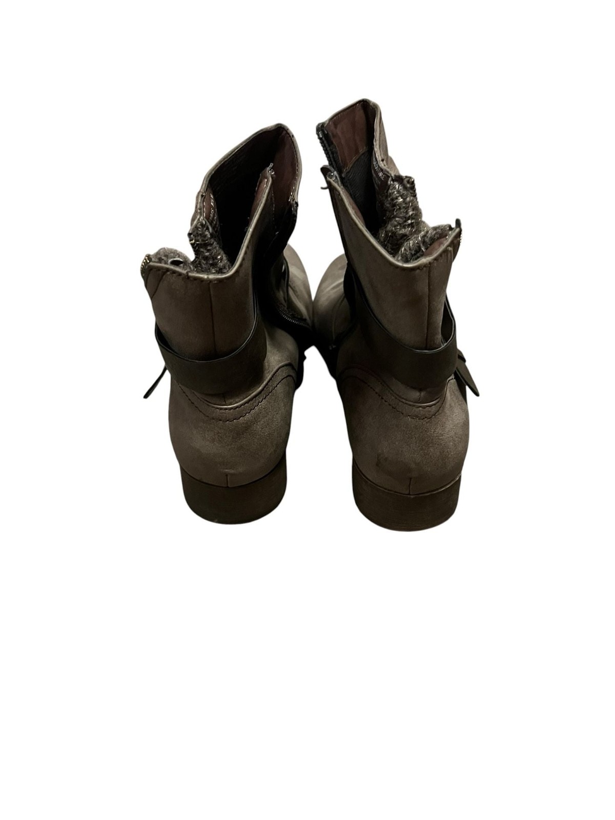 SO Authentic American Heritage Charcoal Buckle Ankle Booties